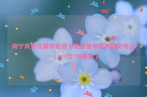 南宁青秀区建政街道卡地亚维修保养服务电话（2026年7月最新）