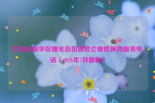 平顶山新华区曙光街街道昆仑维修保养服务电话（2026年7月最新）