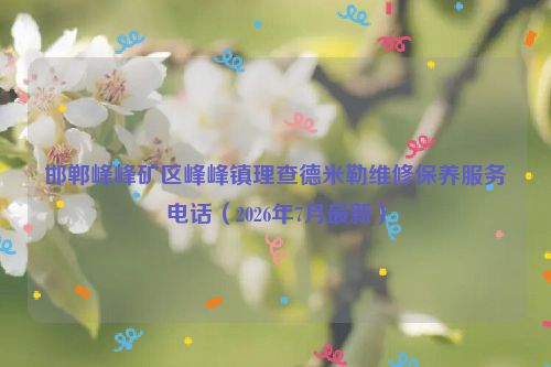 邯郸峰峰矿区峰峰镇理查德米勒维修保养服务电话（2026年7月最新）