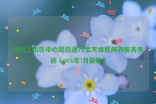 郑州上街区中心路街道万宝龙维修保养服务电话(2026年7月最新)