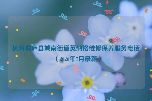 杭州桐庐县城南街道英纳格维修保养服务电话（2026年7月最新）
