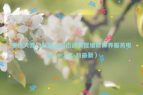 重庆大渡口区新山村街道美度维修保养服务电话（2026年6月最新）