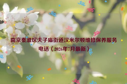 南京秦淮区夫子庙街道汉米尔顿维修保养服务电话（2026年7月最新）