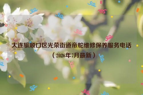 大连旅顺口区光荣街道帝舵维修保养服务电话(2026年7月最新)