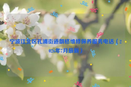 宁波江北区孔浦街道朗格维修保养服务电话（2026年7月最新）