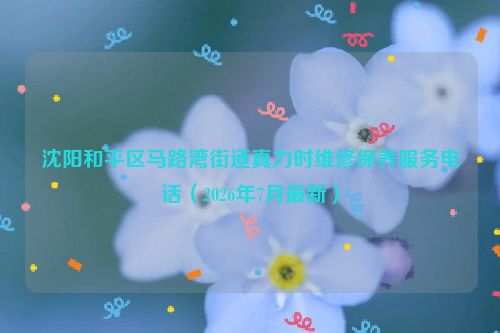 沈阳和平区马路湾街道真力时维修保养服务电话（2026年7月最新）