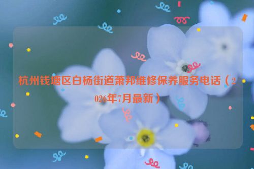 杭州钱塘区白杨街道萧邦维修保养服务电话（2026年7月最新）