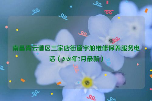 南昌青云谱区三家店街道宇舶维修保养服务电话（2026年7月最新）