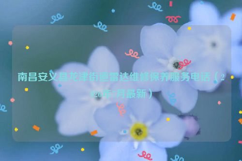 南昌安义县龙津街道雷达维修保养服务电话（2026年7月最新）