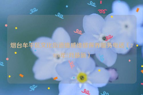 烟台牟平区文化街道播威维修保养服务电话（2026年7月最新）