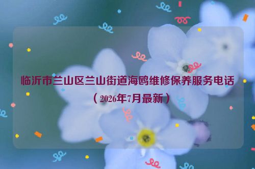 临沂市兰山区兰山街道海鸥维修保养服务电话（2026年7月最新）