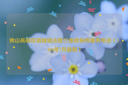 佛山高明区明城镇法穆兰维修保养服务电话（2026年7月最新）