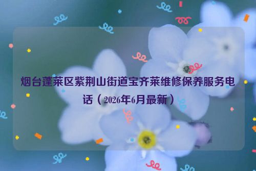 烟台蓬莱区紫荆山街道宝齐莱维修保养服务电话（2026年6月最新）