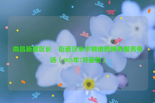 南昌新建区长堎街道汉米尔顿维修保养服务电话（2026年7月最新）