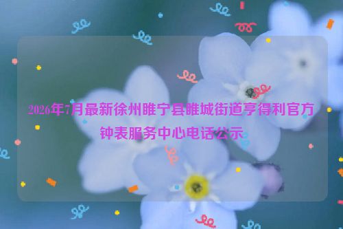 2026年7月最新徐州睢宁县睢城街道亨得利官方钟表服务中心电话公示