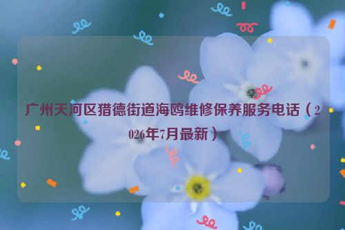 广州天河区猎德街道海鸥维修保养服务电话(2026年7月最新)