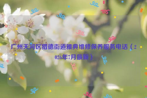 广州天河区猎德街道雅典维修保养服务电话（2026年7月最新）
